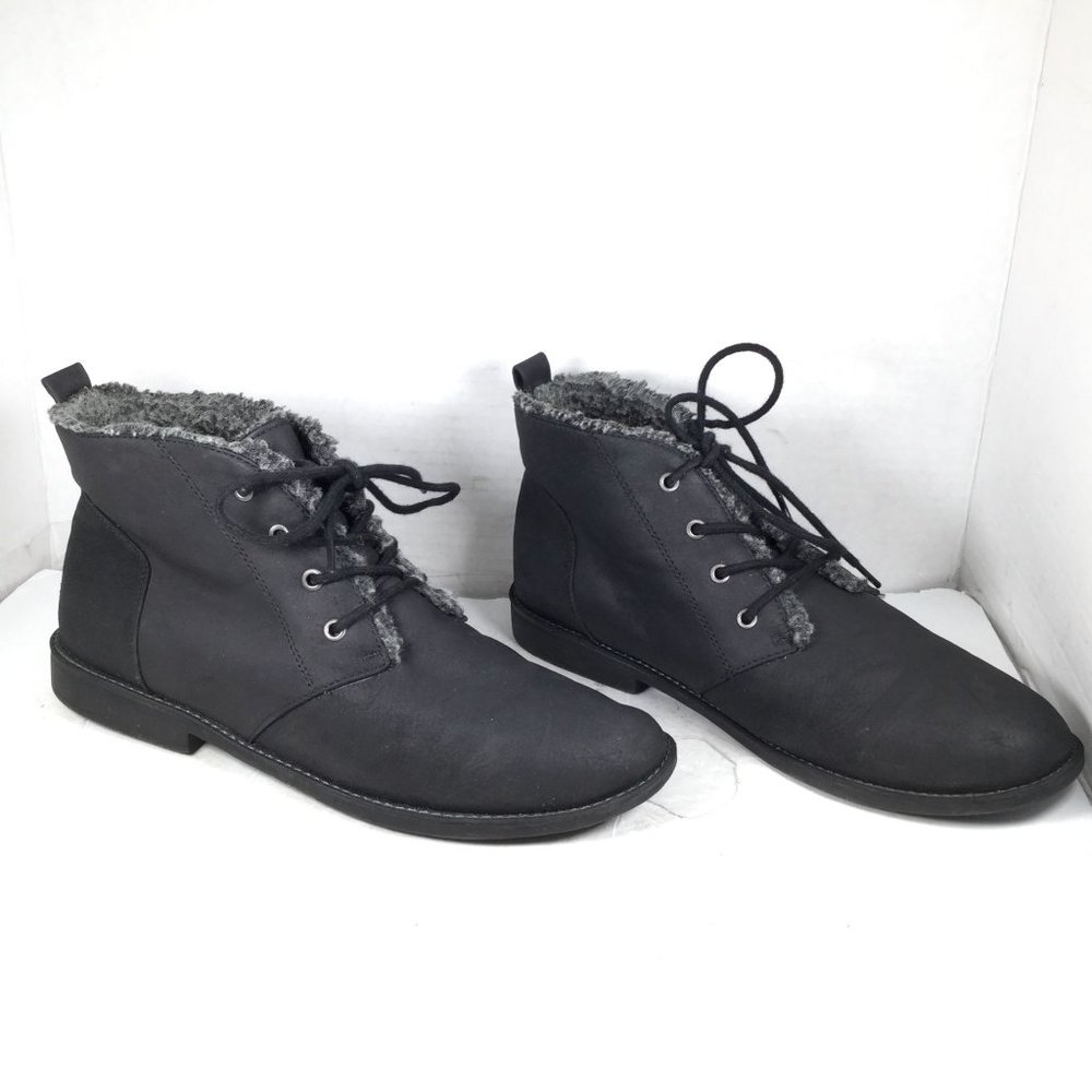 Sonoma Black Ankle Boots with Faux Fur Lining